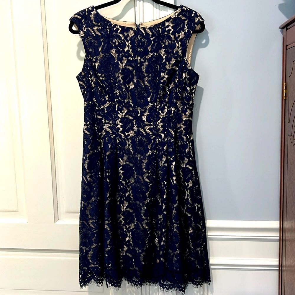 Blue Lace Cocktail Dress